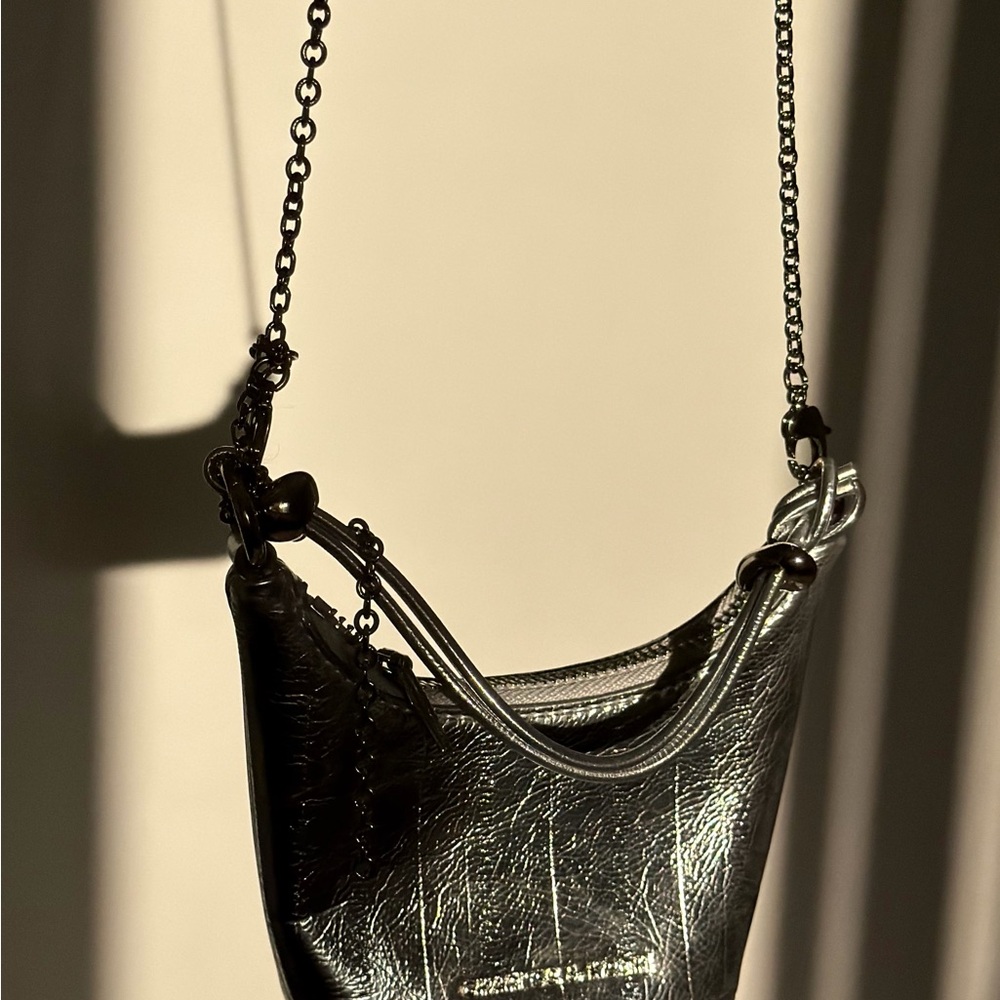 Charles & Keith Silver Mini Hobo Bag - Picture 7 of 8